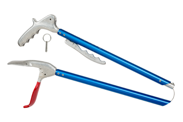 full view of collapsible gentle giant snake tongs by Midwest Tongs